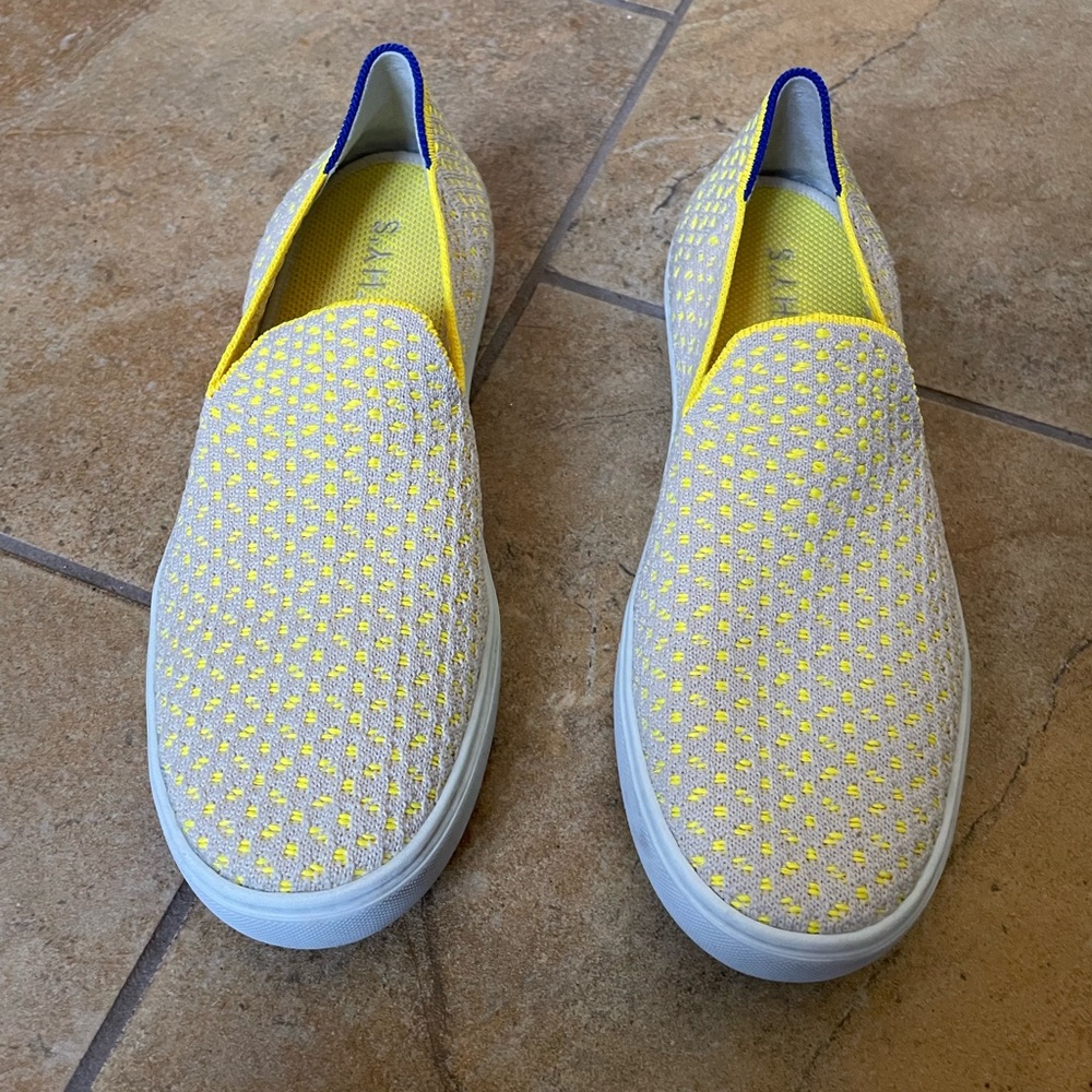 Rothy’s Sunshine Honeycomb Sneakers Size 8.5